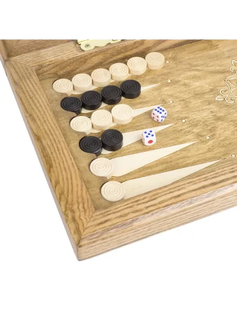 Шахматы + Шашки + Нарды 3 в 1 "Сенатор 3", 40 см, ясень, Partida
