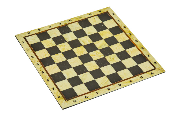 Шахматная доска из янтаря малая без рамки 25*25