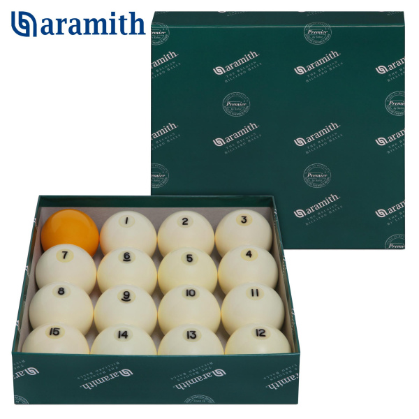 Шары Aramith Premier Pyramid ø60,3мм желтый биток