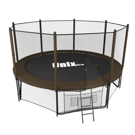 Батут UNIX Line Black&Brown 12 ft (outside)