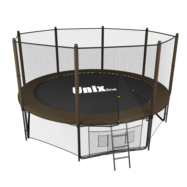 Батут UNIX Line Black&Brown 12 ft (outside)
