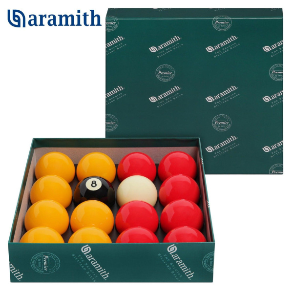 Шары Aramith Casino Red & Yellow 8Pool ø52,4 мм биток ø48мм