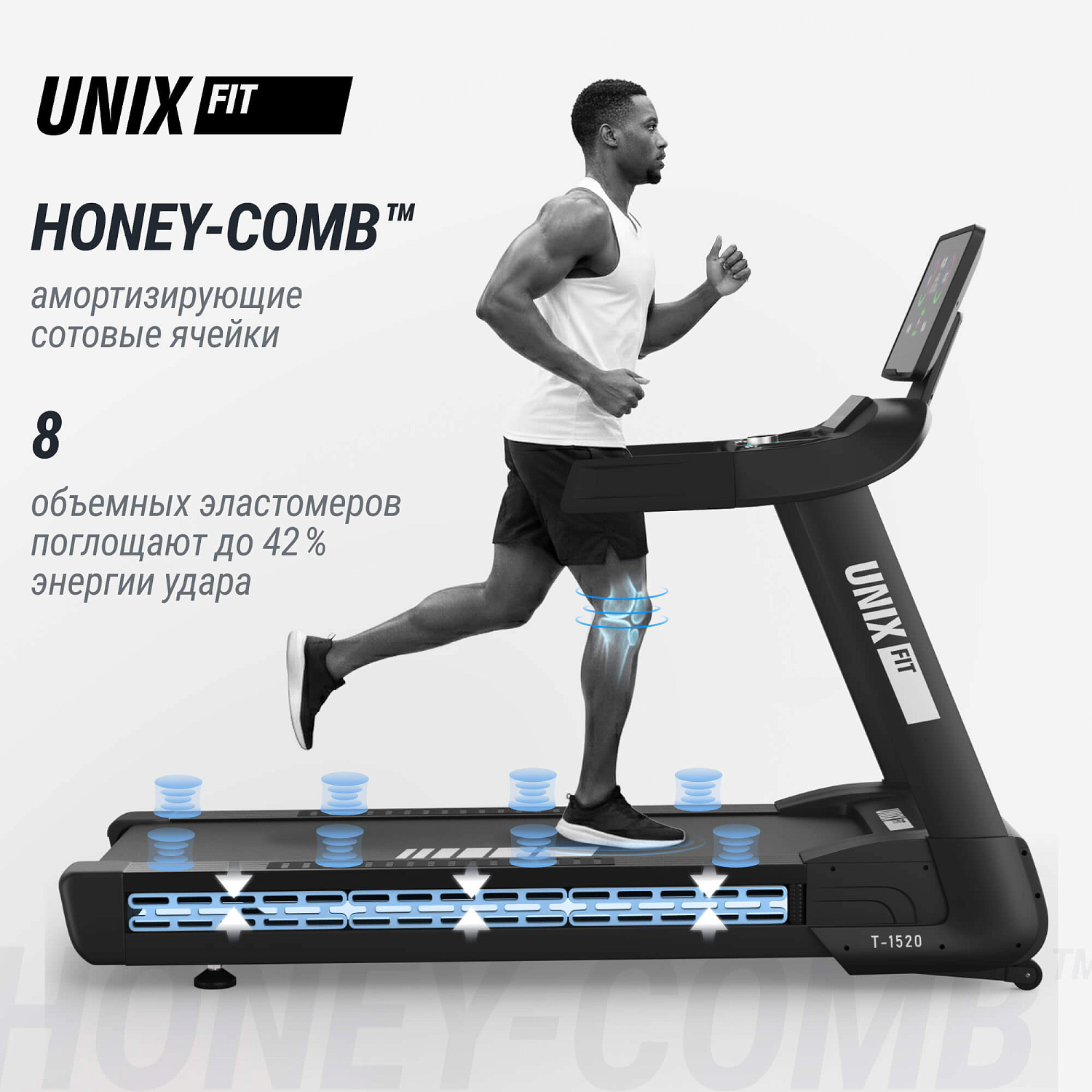 Беговая дорожка UNIX Fit T-1520 PRO (LED)