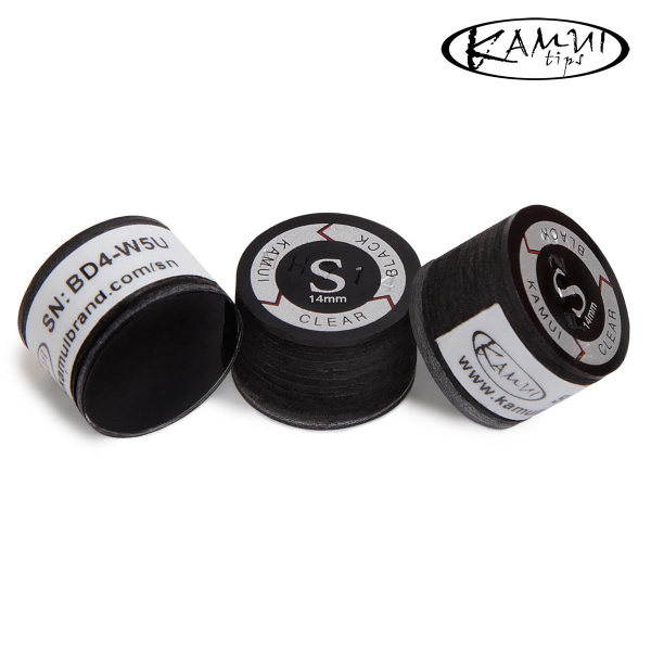 Наклейка для кия Kamui Clear Black ø14мм Soft 1шт.