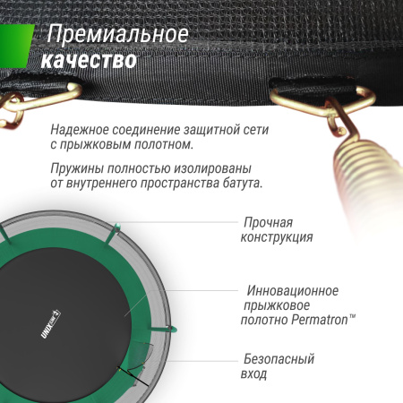 Батут UNIX Line SUPREME BASIC 8 ft (Green)