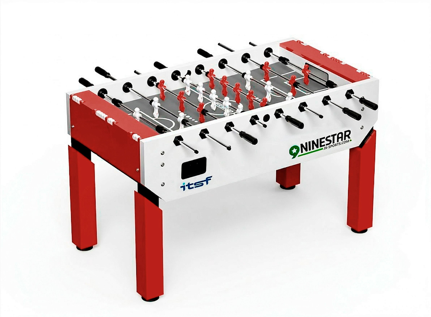 Игровой стол - футбол "NineStar Iron Pro ITSF Red"(144х75,5х90)