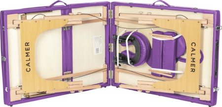 Массажный стол Calmer Bamboo Three 70 (фиолетовый)