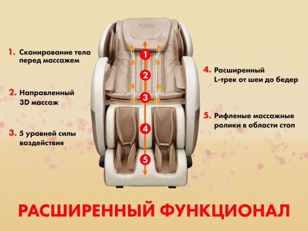 Массажное кресло FUJIMO QI F633 Шампань