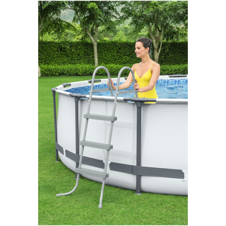 Каркасный бассейн Bestway Steel Pro Max 56950 (427x107см, с фильтр-насосом, лестницей и тентом)