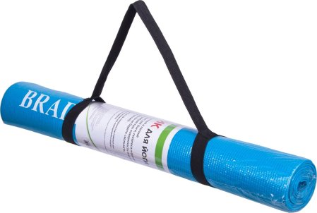 Коврик для йоги и фитнеса Bradex SF 0693, 173*61*0,3 см, бирюзовый с переноской