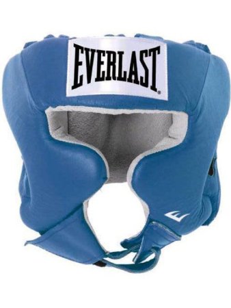 Шлем с защитой щек Everlast USA Boxing Cheek Синий XL