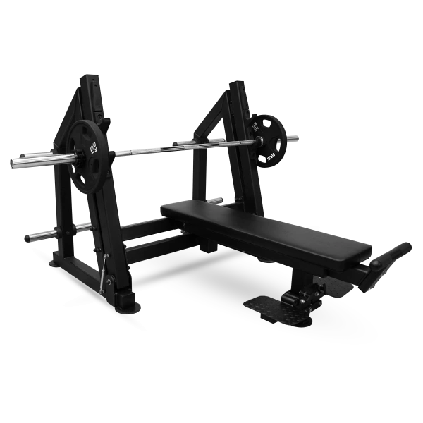 Скамья для жима лёжа с доводчиком, упором и подставкой для ног BRONZE GYM PARTNER ML-901