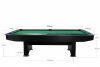 Бильярдный стол для пула Dynamic Billard "Competition 2" 9 футов (матово-чёрный) в комплекте, аксессуары и сукно