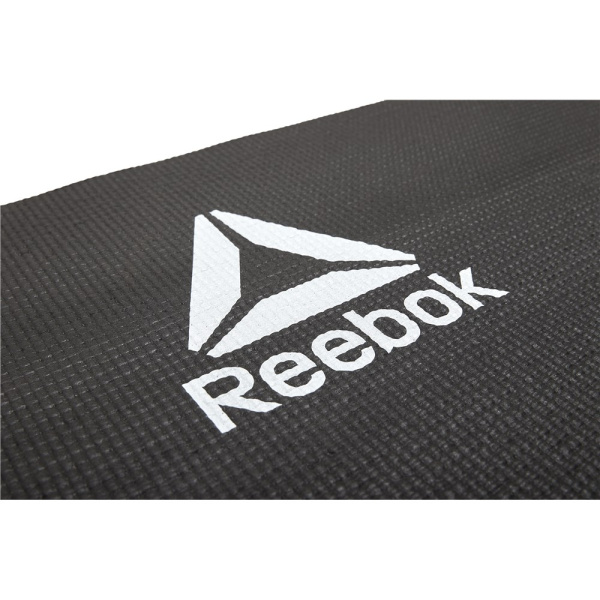 Тренировочный коврик Reebok (мат) для фитнеса тонкий Love (черн)