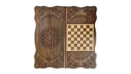 Нарды резные "Тёмный Узор 3" 50, Mirzoyan