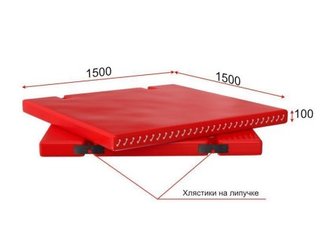 Детский мат под шведскую стенку (красный)