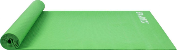 Коврик для йоги и фитнеса Bradex SF 0694, 183*61*0,4 см, зеленый с переноской