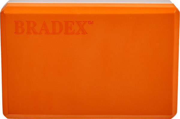 Блок для йоги Bradex SF 0731, оранжевый/серый