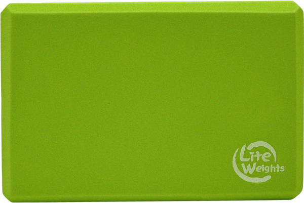 Блок для занятий йогой Lite Weights 5497LW, салатовый