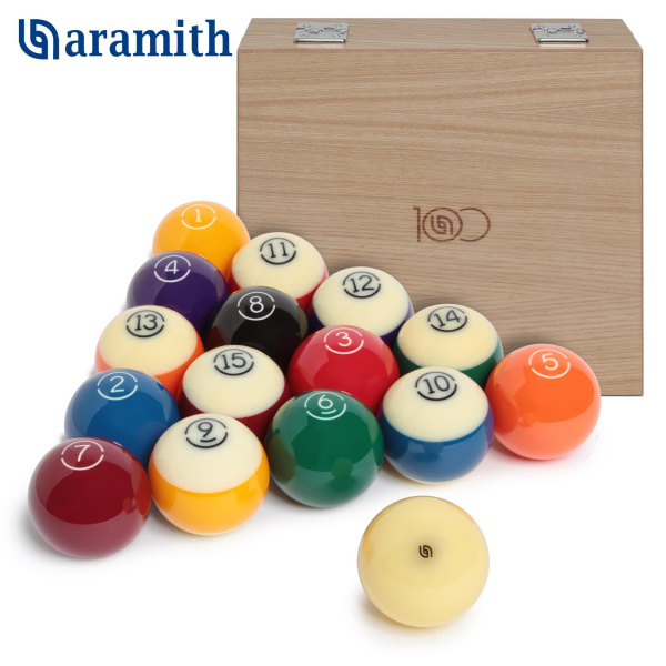 Шары Pool Aramith 100 years Limited Edition ø57,2мм в подарочном футляре