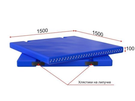 Детский мат под шведскую стенку (синий)