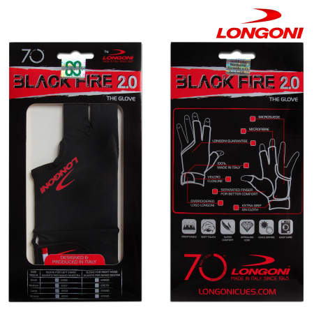 Перчатка Longoni Black Fire 2.0 левая L