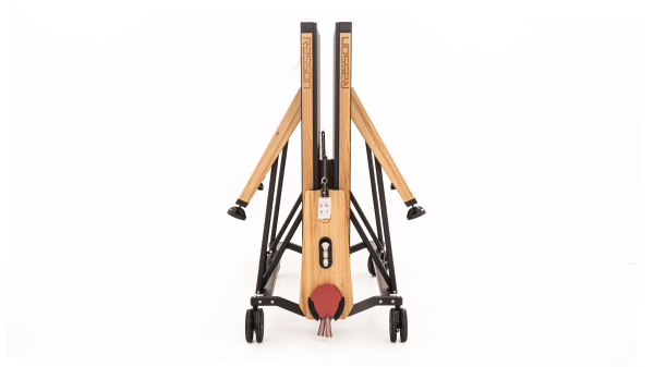 Теннисный стол складной для помещений "RASSON PREMIUM T01 Indoor" (274 х 152,5 х 76 см, натуральный ясень) с сеткой