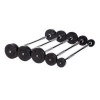 Набор прямых обрезиненных штанг (шаг 5 кг, 5 шт) PROFI-FIT 10-30 кг