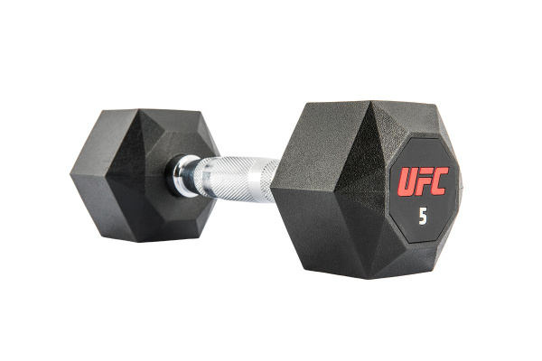 Комплект обрезиненных октагональных гантелей 10 пар от 2,5 до 25кг UFC