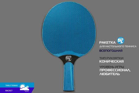 Теннисная ракетка Start line   plastic (blue)