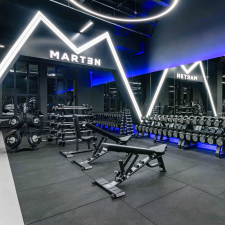 Набор прямых полиуретановых штанг (шаг 5 кг, 5 шт) PROFI-FIT 35-55 кг