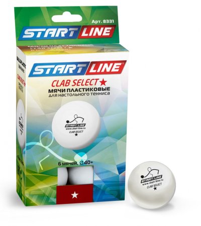 Мячи StartLine Club Select 1* New (6 шт, бел.)