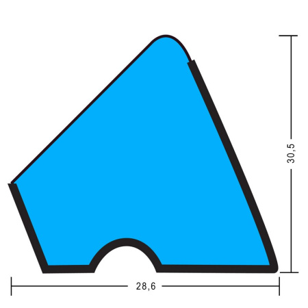 Резина для бортов Longoni Blue Professional Pyramid U-118 180см 12фт 6шт.