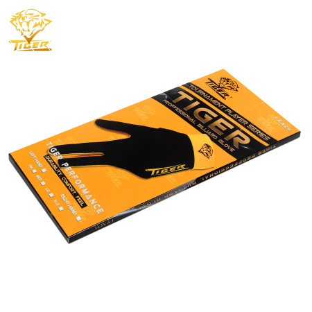 Перчатка Tiger Professional Billiard Glove черная/желтая правая XL