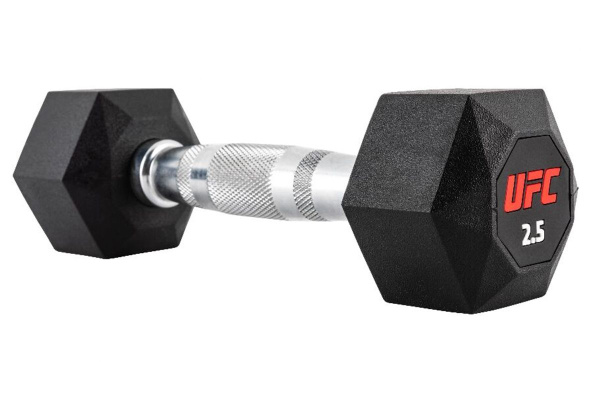 Комплект обрезиненных октагональных гантелей 5 пар от 10 до 20кг UFC Octagon Dumbbell