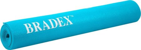 Коврик для йоги и фитнеса Bradex SF 0693, 173*61*0,3 см, бирюзовый с переноской