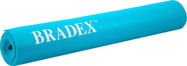 Коврик для йоги и фитнеса Bradex SF 0693, 173*61*0,3 см, бирюзовый с переноской