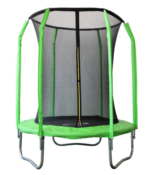 Батут SportElite фиберглас с защитной сеткой внутрь салатовый 6FT