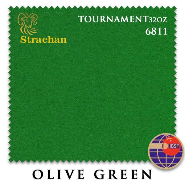 Сукно Strachan Snooker 6811 Tournament 32oz 193см Olive Green