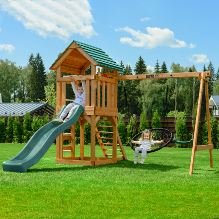 Детский игровой комплекс UNIX Line (6 in 1) Dark Green