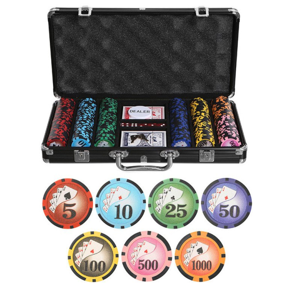 Набор для покера Royal Flush Black на 300 фишек