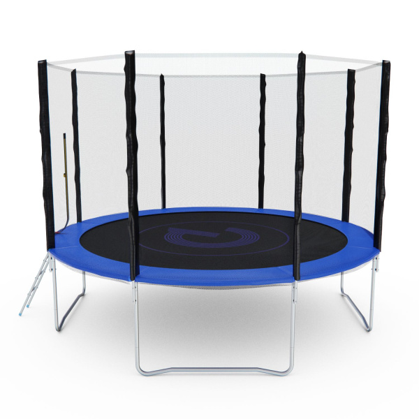 Батут с сеткой DFC PELPO 12ft с лестницей, BLUE