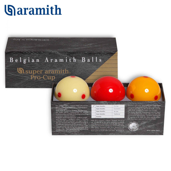 Шары Super Aramith Pro-Cup Carom ø61,5мм 3шара