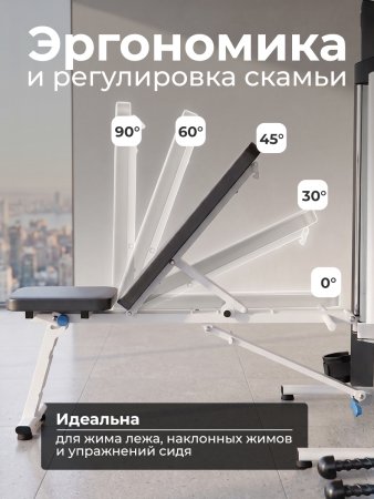 Многофункциональный силовой комплекс со скамьей и кроссовером DFC SPORTSOUL