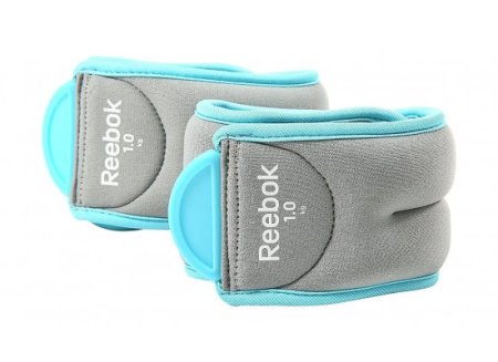Утяжелители на лодыжки Reebok Elements 0,5 кг серо-голубые (пара)