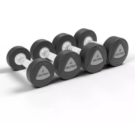 Набор полиуретановых гантелей от 12 до 30 кг (шаг 2 кг) OKPRO