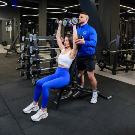 Гантельный ряд полиуретановый (шаг 2,5 кг, 10 пар) PROFI-FIT 2,5-25 кг