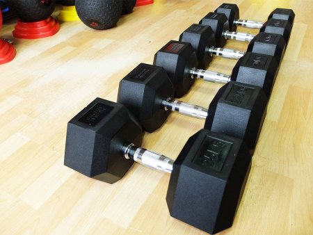 Набор гексагональных гантелей Original FitTools 6 пар от 12,5 до 25 кг