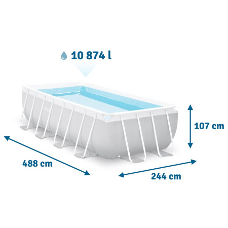 Каркасный бассейн 488х244х107см Intex 26792