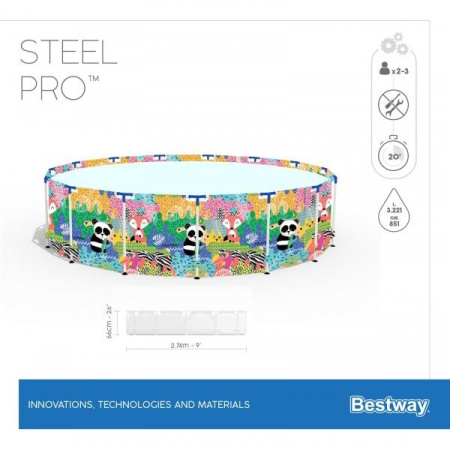 Каркасный бассейн Bestway Steel Pro 5612F (274x66см)